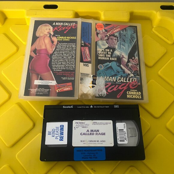 A Man Called Rage VHS Rare Sybil Danning Adventure Video CUT BOX FORMER RENTAL - Picture 1 of 5